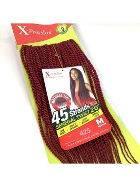 X-Pression Senegal Twist Hair Extensions 20" 45 Strands Color 425 Crochet Loop